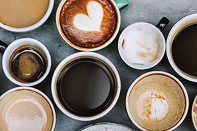 assorted coffee cups